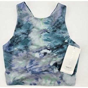 Athleta Tie Dye Racerback Crop Tank Size XS Built In Bra‎ Yoga Gym Training Top
